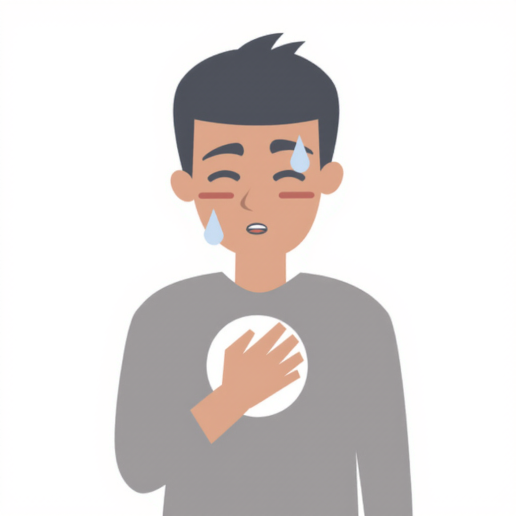 Illustration douleur thoracique